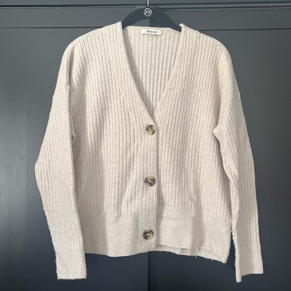 Madewell Cameron Ribbed Cardigan Sweater in Coziest Yarn